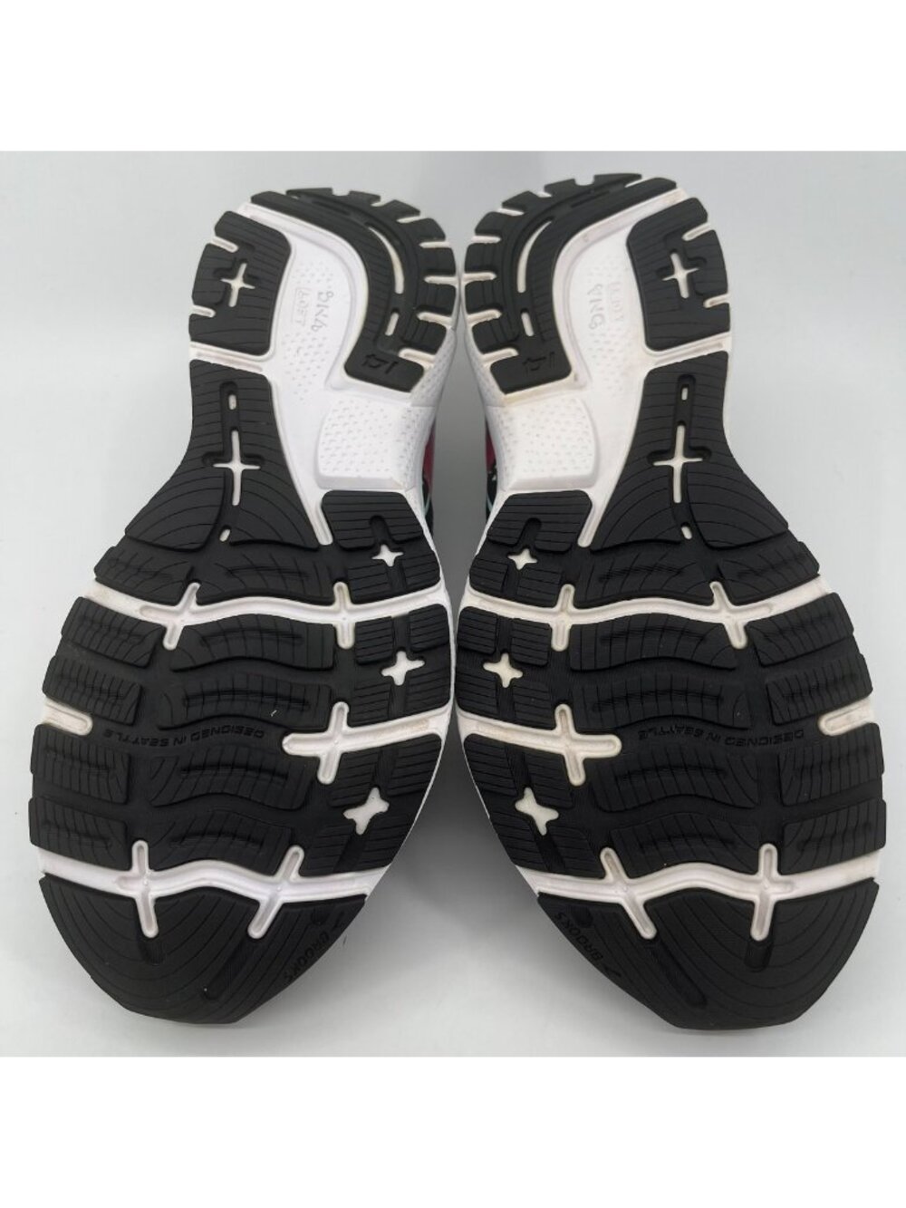 Brooks Ghost 14 Women Size 11.5D Black Pink White Athletic Running Shoes Sneaker - Picture 7 of 9